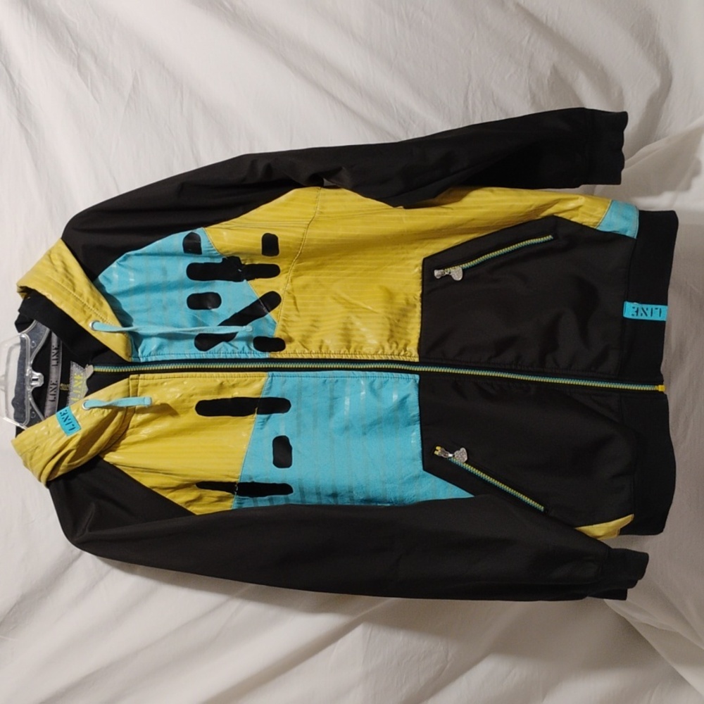 (X-68) SALE! LINE Jacket Full Zip Up Jacket W Hood Sz.L Gently Worn